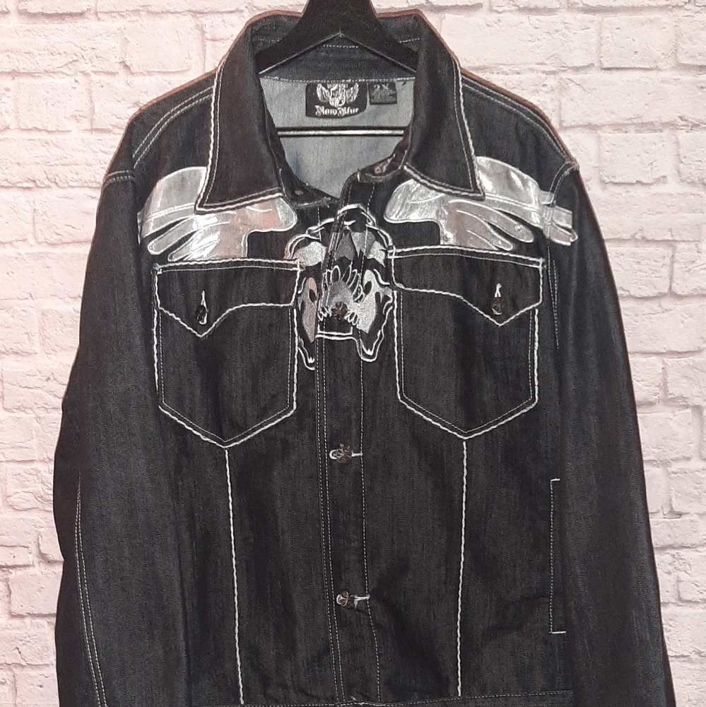 Badass looking jean jacket by Raw Blue